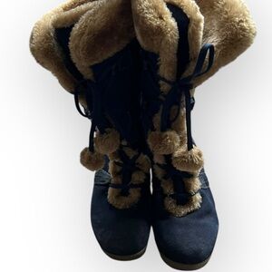 Sporto Blue and Tan Winter Boots 10W